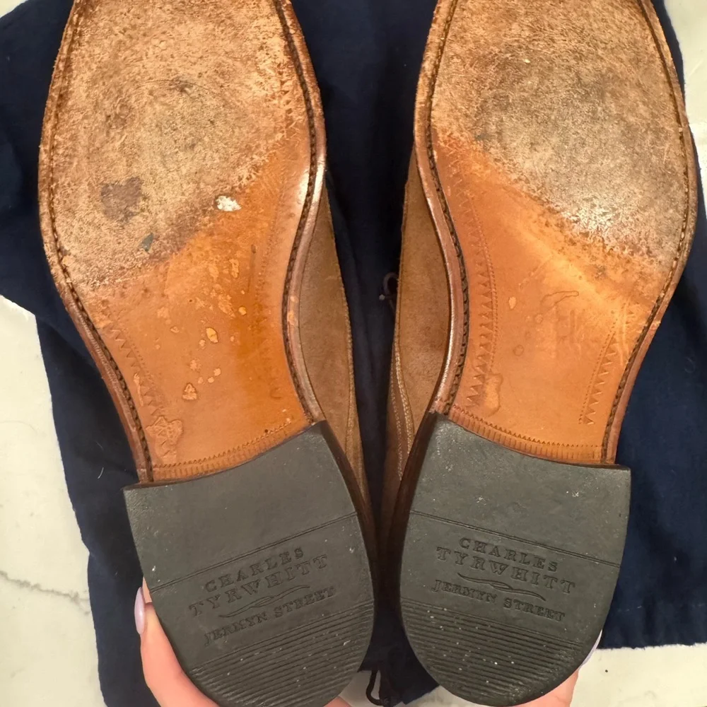 Charles Tyrwhitt Tan Suede Men's Oxfords